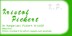kristof pickert business card