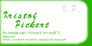 kristof pickert business card